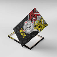 Aotearoa and Niue Mo Te Tiriti Canvas Wall Art New Zealand Honour The Treaty Ake!Ake!Ake! LT9 With Frame Gold - Polynesian Pride
