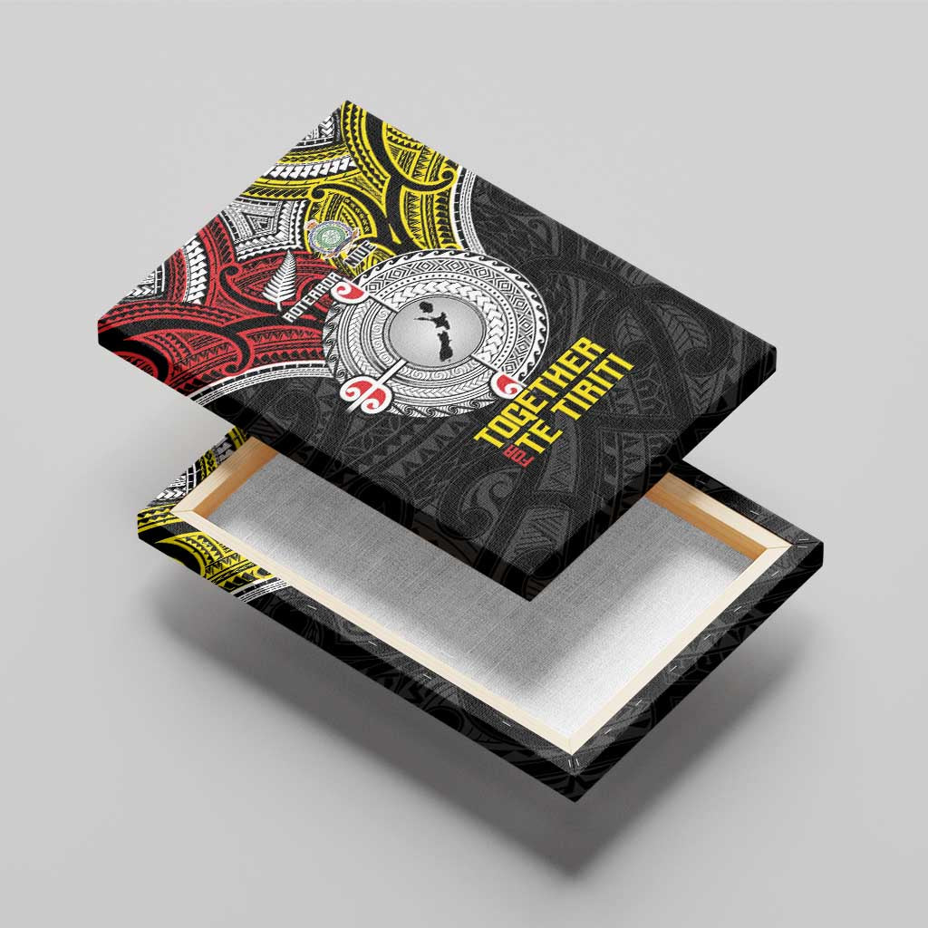 Aotearoa and Niue Mo Te Tiriti Canvas Wall Art New Zealand Honour The Treaty Ake!Ake!Ake! LT9 - Polynesian Pride