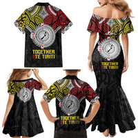 Aotearoa and Niue Mo Te Tiriti Family Matching Mermaid Dress and Hawaiian Shirt New Zealand Honour The Treaty Ake!Ake!Ake! LT9 - Polynesian Pride