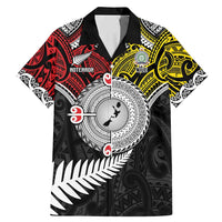 Aotearoa and Niue Mo Te Tiriti Family Matching Mermaid Dress and Hawaiian Shirt New Zealand Honour The Treaty Ake!Ake!Ake! LT9 Dad's Shirt - Short Sleeve Gold - Polynesian Pride