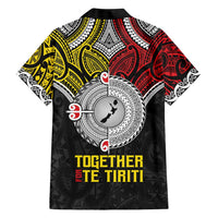 Aotearoa and Niue Mo Te Tiriti Family Matching Short Sleeve Bodycon Dress and Hawaiian Shirt New Zealand Honour The Treaty Ake!Ake!Ake! LT9 - Polynesian Pride