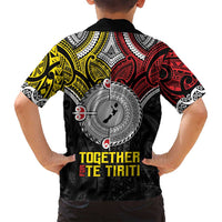 Aotearoa and Niue Mo Te Tiriti Family Matching Summer Maxi Dress and Hawaiian Shirt New Zealand Honour The Treaty Ake!Ake!Ake! LT9 - Polynesian Pride