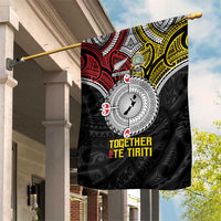 Aotearoa and Niue Mo Te Tiriti Garden Flag New Zealand Honour The Treaty Ake!Ake!Ake! LT9 House Flag Gold - Polynesian Pride
