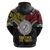 Aotearoa and Niue Mo Te Tiriti Hoodie New Zealand Honour The Treaty Ake!Ake!Ake! LT9 - Polynesian Pride