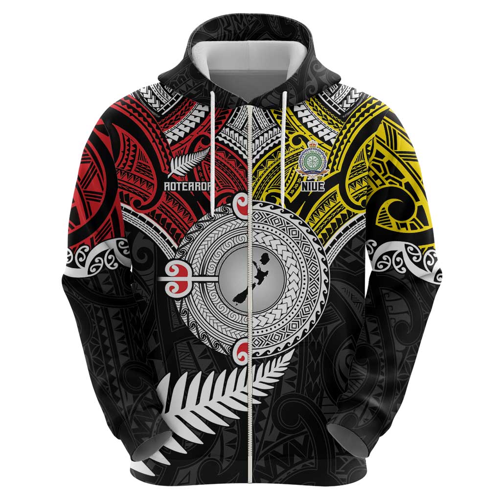 Aotearoa and Niue Mo Te Tiriti Hoodie New Zealand Honour The Treaty Ake!Ake!Ake! LT9 - Polynesian Pride