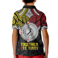 Aotearoa and Niue Mo Te Tiriti Kid Polo Shirt New Zealand Honour The Treaty Ake!Ake!Ake! LT9 - Polynesian Pride