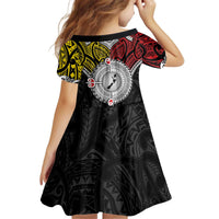 Aotearoa and Niue Mo Te Tiriti Kid Short Sleeve Dress New Zealand Honour The Treaty Ake!Ake!Ake! LT9 - Polynesian Pride
