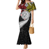 Aotearoa and Niue Mo Te Tiriti Mermaid Dress New Zealand Honour The Treaty Ake!Ake!Ake! LT9 Women Gold - Polynesian Pride