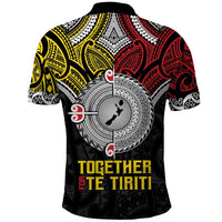 Aotearoa and Niue Mo Te Tiriti Polo Shirt New Zealand Honour The Treaty Ake!Ake!Ake! LT9 - Polynesian Pride