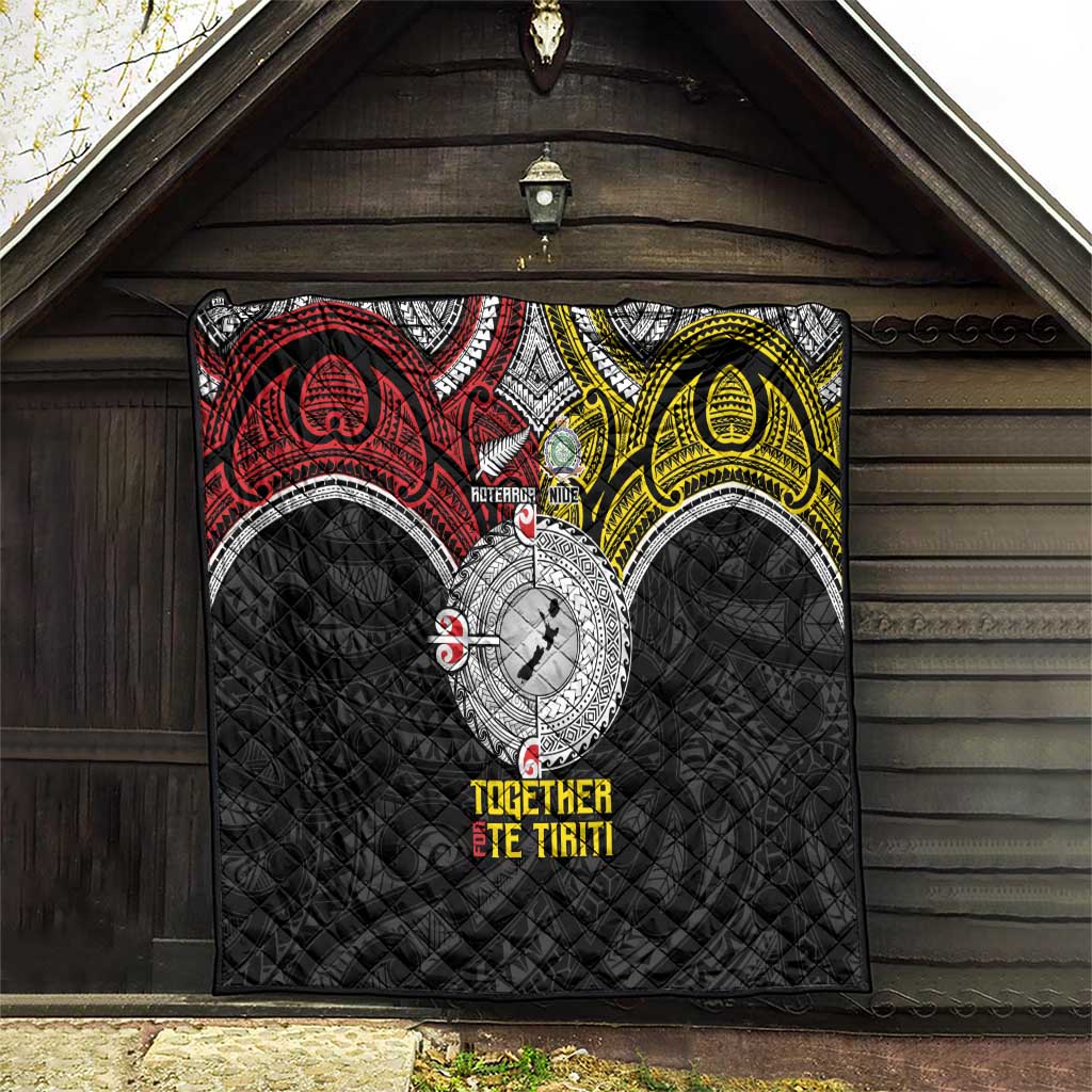 Aotearoa and Niue Mo Te Tiriti Quilt New Zealand Honour The Treaty Ake!Ake!Ake! LT9 - Polynesian Pride