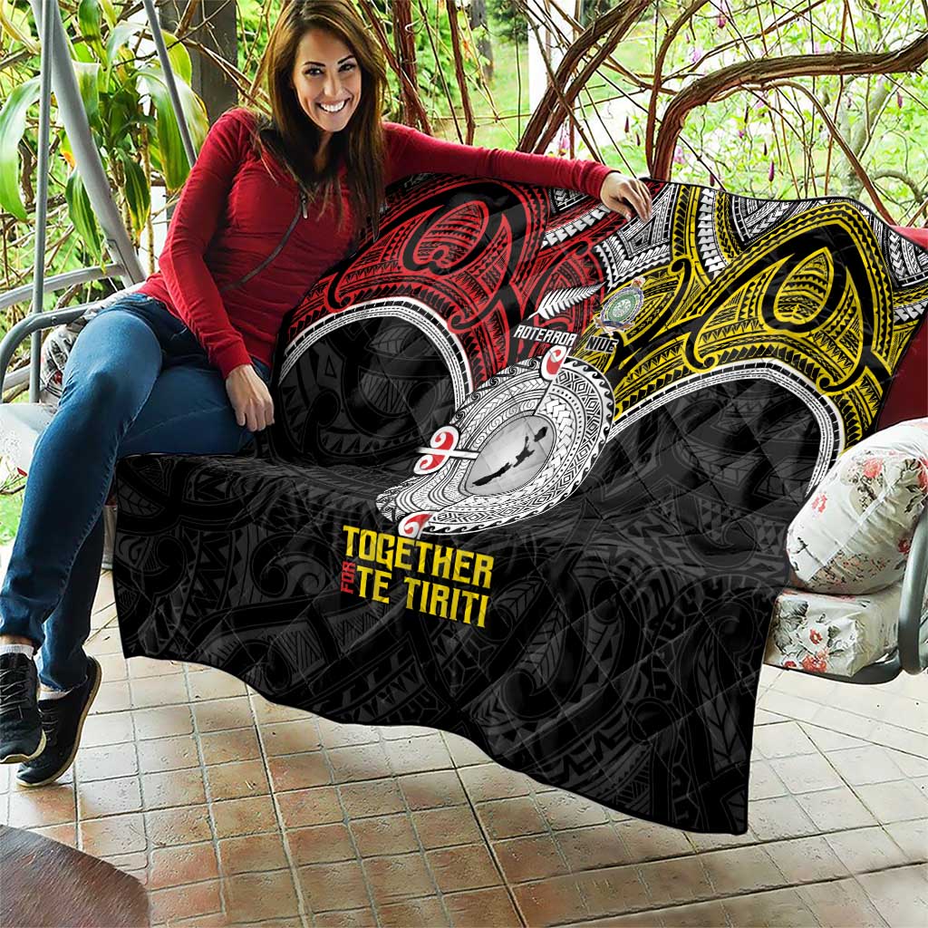 Aotearoa and Niue Mo Te Tiriti Quilt New Zealand Honour The Treaty Ake!Ake!Ake! LT9 - Polynesian Pride