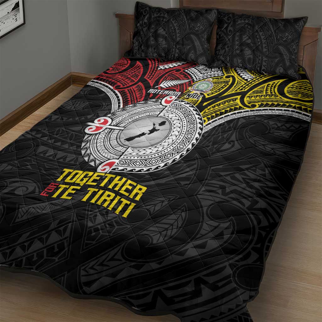 Aotearoa and Niue Mo Te Tiriti Quilt Bed Set New Zealand Honour The Treaty Ake!Ake!Ake! LT9 - Polynesian Pride