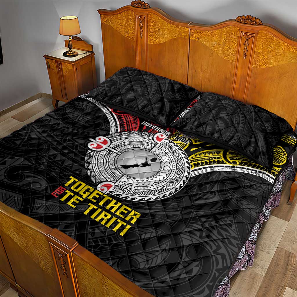 Aotearoa and Niue Mo Te Tiriti Quilt Bed Set New Zealand Honour The Treaty Ake!Ake!Ake! LT9 - Polynesian Pride