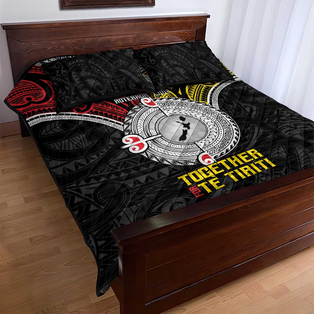 Aotearoa and Niue Mo Te Tiriti Quilt Bed Set New Zealand Honour The Treaty Ake!Ake!Ake! LT9 - Polynesian Pride
