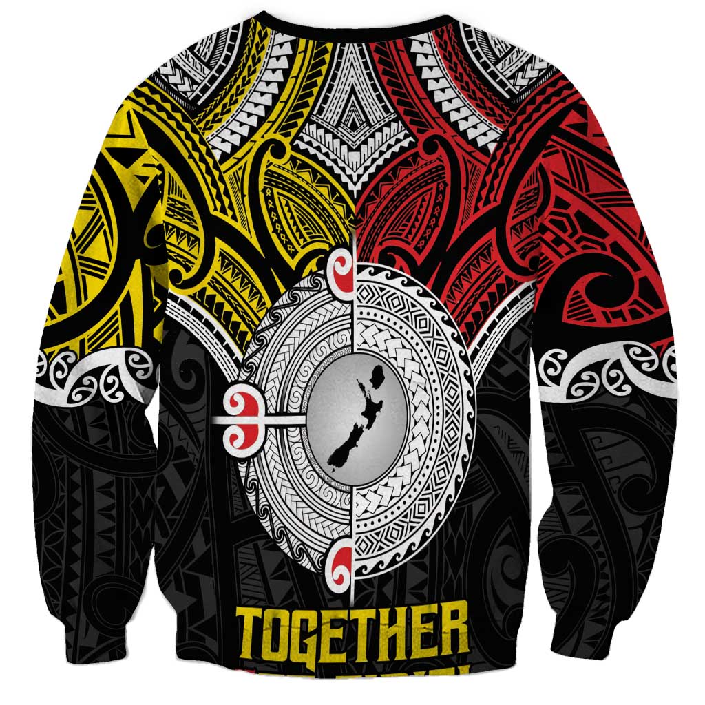 Aotearoa and Niue Mo Te Tiriti Sweatshirt New Zealand Honour The Treaty Ake!Ake!Ake! LT9 - Polynesian Pride