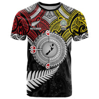 Aotearoa and Niue Mo Te Tiriti T Shirt New Zealand Honour The Treaty Ake!Ake!Ake! LT9 Gold - Polynesian Pride