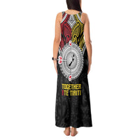 Aotearoa and Niue Mo Te Tiriti Tank Maxi Dress New Zealand Honour The Treaty Ake!Ake!Ake! LT9 - Polynesian Pride