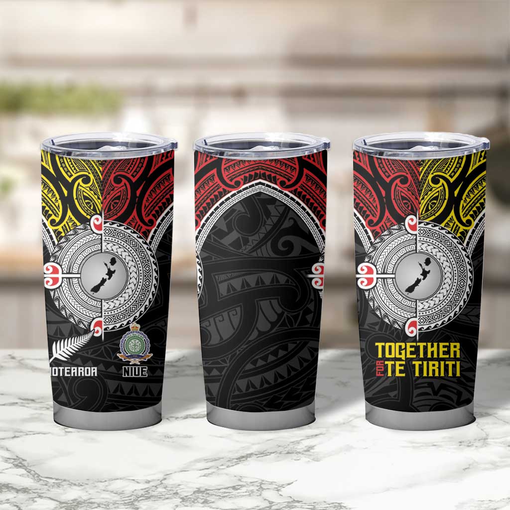 Aotearoa and Niue Mo Te Tiriti Tumbler Cup New Zealand Honour The Treaty Ake!Ake!Ake! LT9 - Polynesian Pride