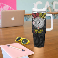 Aotearoa and Niue Mo Te Tiriti Tumbler With Handle New Zealand Honour The Treaty Ake!Ake!Ake! LT9 - Polynesian Pride