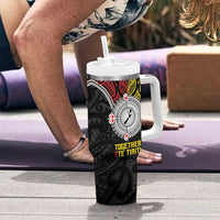 Aotearoa and Niue Mo Te Tiriti Tumbler With Handle New Zealand Honour The Treaty Ake!Ake!Ake! LT9 - Polynesian Pride
