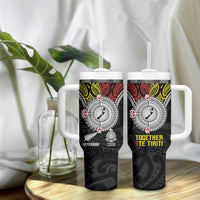 Aotearoa and Niue Mo Te Tiriti Tumbler With Handle New Zealand Honour The Treaty Ake!Ake!Ake! LT9 - Polynesian Pride