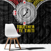 Aotearoa and Niue Mo Te Tiriti Window Curtain New Zealand Honour The Treaty Ake!Ake!Ake! LT9 - Polynesian Pride