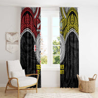 Aotearoa and Niue Mo Te Tiriti Window Curtain New Zealand Honour The Treaty Ake!Ake!Ake! LT9 - Polynesian Pride