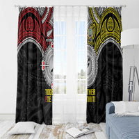 Aotearoa and Niue Mo Te Tiriti Window Curtain New Zealand Honour The Treaty Ake!Ake!Ake! LT9 - Polynesian Pride