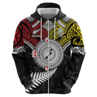 Aotearoa and Niue Mo Te Tiriti Zip Hoodie New Zealand Honour The Treaty Ake!Ake!Ake! LT9 - Polynesian Pride