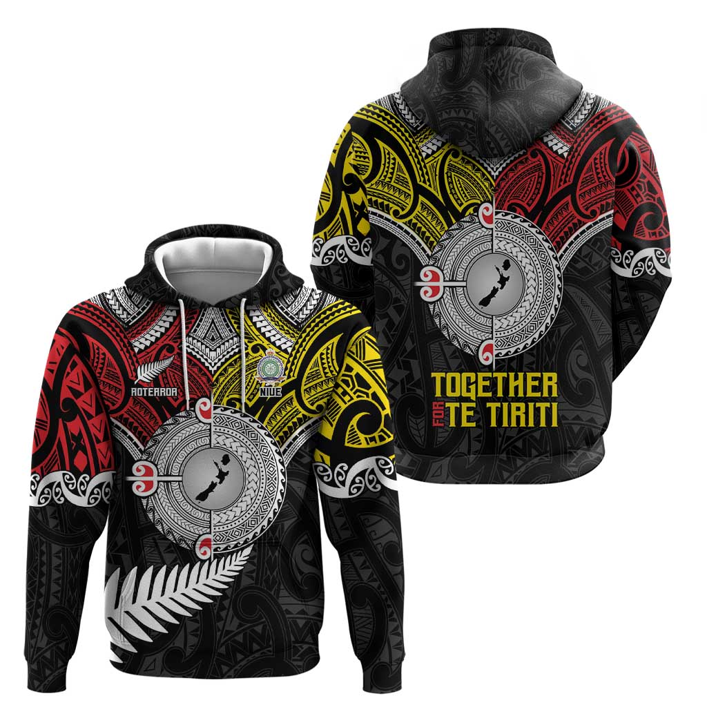 Aotearoa and Niue Mo Te Tiriti Zip Hoodie New Zealand Honour The Treaty Ake!Ake!Ake! LT9 - Polynesian Pride