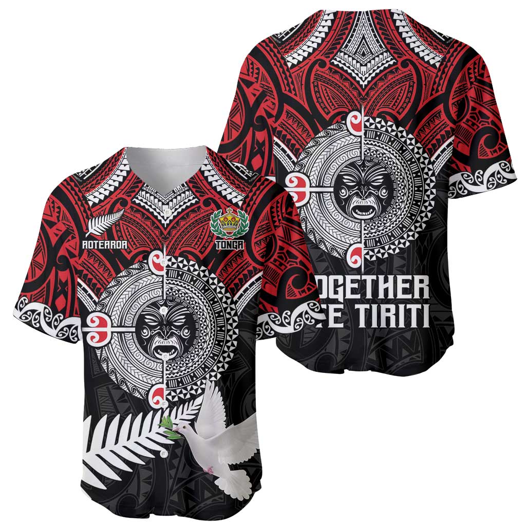 Aotearoa and Tonga Mo Te Tiriti Baseball Jersey New Zealand Honour The Treaty Ake!Ake!Ake! LT9 - Polynesian Pride