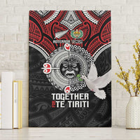 Aotearoa and Tonga Mo Te Tiriti Canvas Wall Art New Zealand Honour The Treaty Ake!Ake!Ake! LT9 Without Frame Red - Polynesian Pride