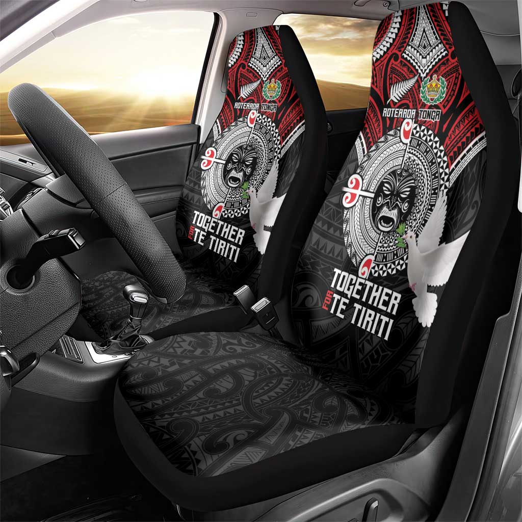 Aotearoa and Tonga Mo Te Tiriti Car Seat Cover New Zealand Honour The Treaty Ake!Ake!Ake! LT9 - Polynesian Pride