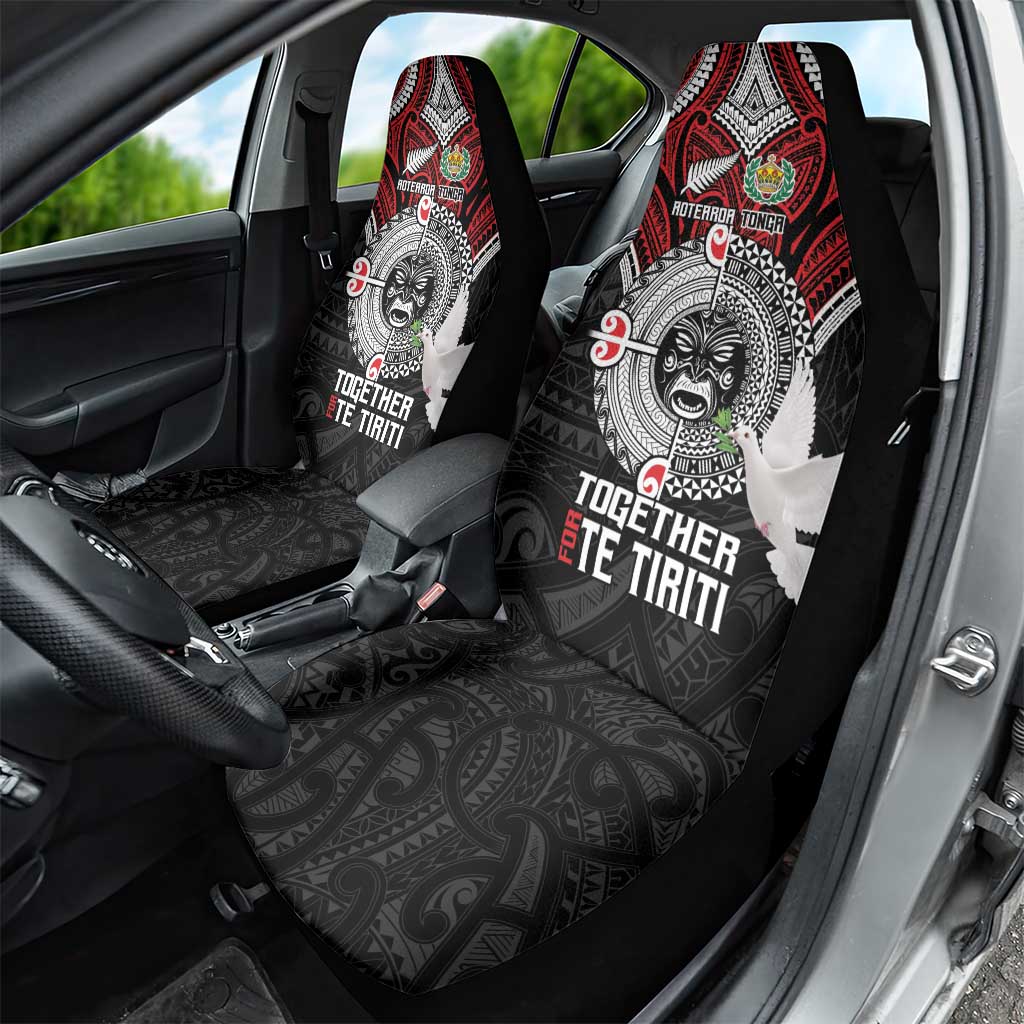 Aotearoa and Tonga Mo Te Tiriti Car Seat Cover New Zealand Honour The Treaty Ake!Ake!Ake! LT9 - Polynesian Pride