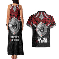 Aotearoa and Tonga Mo Te Tiriti Couples Matching Tank Maxi Dress and Hawaiian Shirt New Zealand Honour The Treaty Ake!Ake!Ake! LT9 - Polynesian Pride