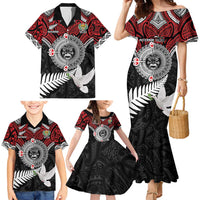 Aotearoa and Tonga Mo Te Tiriti Family Matching Mermaid Dress and Hawaiian Shirt New Zealand Honour The Treaty Ake!Ake!Ake! LT9 - Polynesian Pride