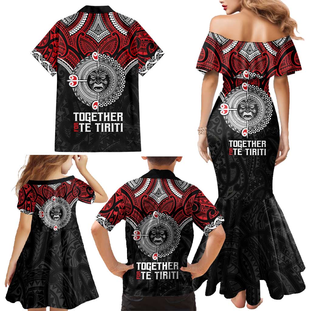 Aotearoa and Tonga Mo Te Tiriti Family Matching Mermaid Dress and Hawaiian Shirt New Zealand Honour The Treaty Ake!Ake!Ake! LT9 - Polynesian Pride