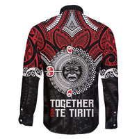 Aotearoa and Tonga Mo Te Tiriti Family Matching Off Shoulder Maxi Dress and Hawaiian Shirt New Zealand Honour The Treaty Ake!Ake!Ake! LT9 - Polynesian Pride