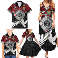 Aotearoa and Tonga Mo Te Tiriti Family Matching Summer Maxi Dress and Hawaiian Shirt New Zealand Honour The Treaty Ake!Ake!Ake! LT9 - Polynesian Pride