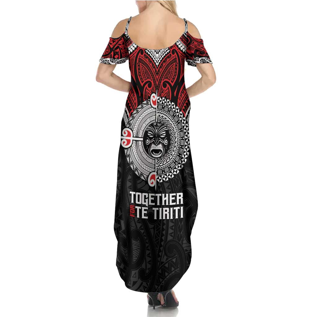 Aotearoa and Tonga Mo Te Tiriti Family Matching Summer Maxi Dress and Hawaiian Shirt New Zealand Honour The Treaty Ake!Ake!Ake! LT9 - Polynesian Pride