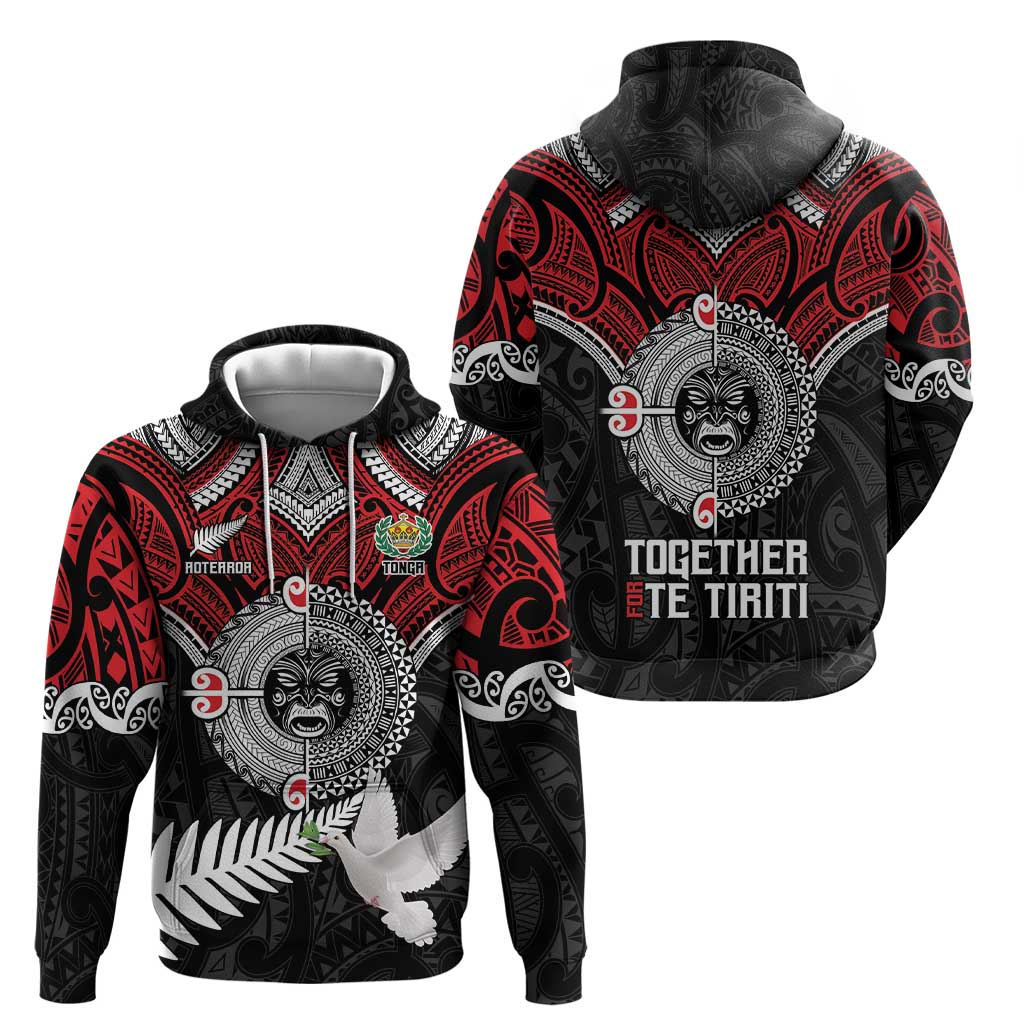 Aotearoa and Tonga Mo Te Tiriti Hoodie New Zealand Honour The Treaty Ake!Ake!Ake! LT9 - Polynesian Pride