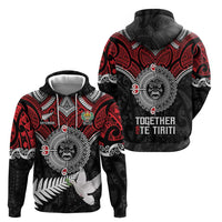 Aotearoa and Tonga Mo Te Tiriti Hoodie New Zealand Honour The Treaty Ake!Ake!Ake! LT9 - Polynesian Pride