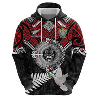 Aotearoa and Tonga Mo Te Tiriti Hoodie New Zealand Honour The Treaty Ake!Ake!Ake! LT9 - Polynesian Pride