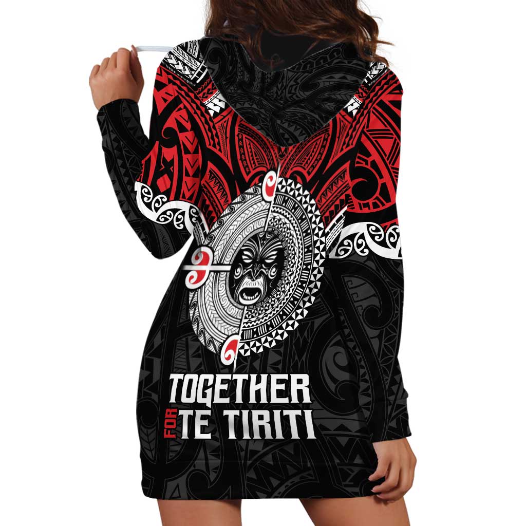 Aotearoa and Tonga Mo Te Tiriti Hoodie Dress New Zealand Honour The Treaty Ake!Ake!Ake! LT9 - Polynesian Pride
