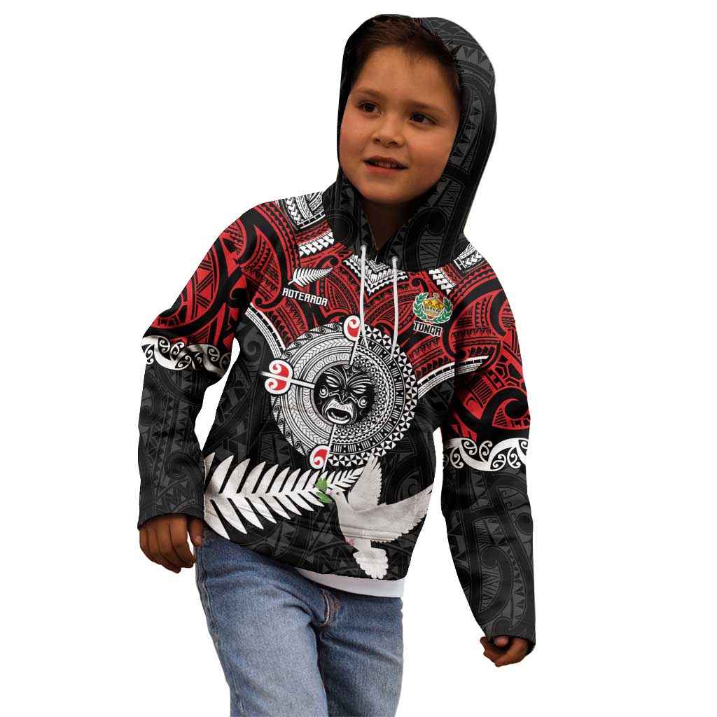 Aotearoa and Tonga Mo Te Tiriti Kid Hoodie New Zealand Honour The Treaty Ake!Ake!Ake! LT9 - Polynesian Pride
