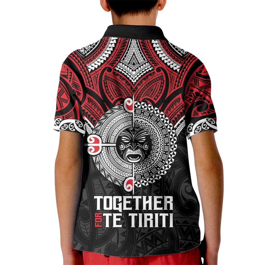Aotearoa and Tonga Mo Te Tiriti Kid Polo Shirt New Zealand Honour The Treaty Ake!Ake!Ake! LT9 - Polynesian Pride