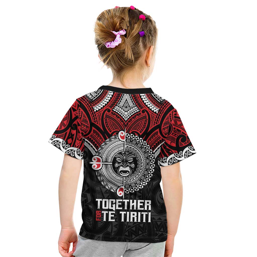 Aotearoa and Tonga Mo Te Tiriti Kid T Shirt New Zealand Honour The Treaty Ake!Ake!Ake! LT9 - Polynesian Pride