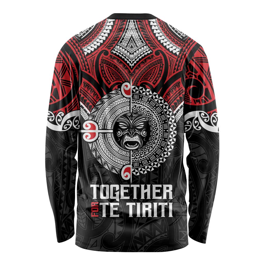Aotearoa and Tonga Mo Te Tiriti Long Sleeve Shirt New Zealand Honour The Treaty Ake!Ake!Ake! LT9 - Polynesian Pride
