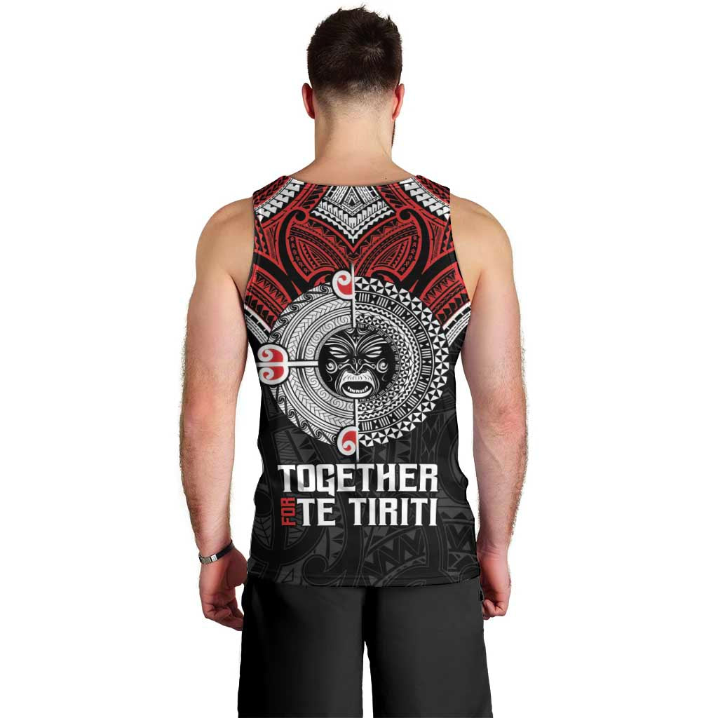 Aotearoa and Tonga Mo Te Tiriti Men Tank Top New Zealand Honour The Treaty Ake!Ake!Ake! LT9 - Polynesian Pride