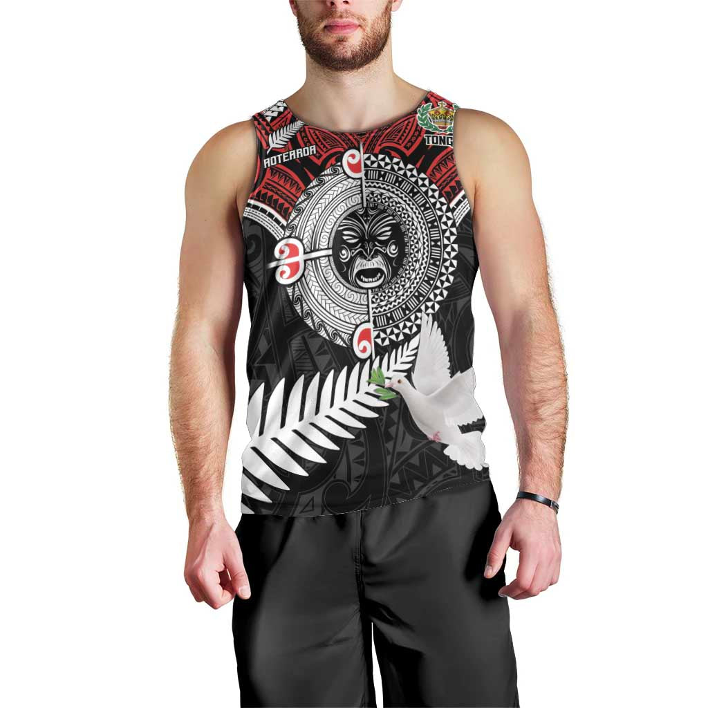 Aotearoa and Tonga Mo Te Tiriti Men Tank Top New Zealand Honour The Treaty Ake!Ake!Ake! LT9 - Polynesian Pride